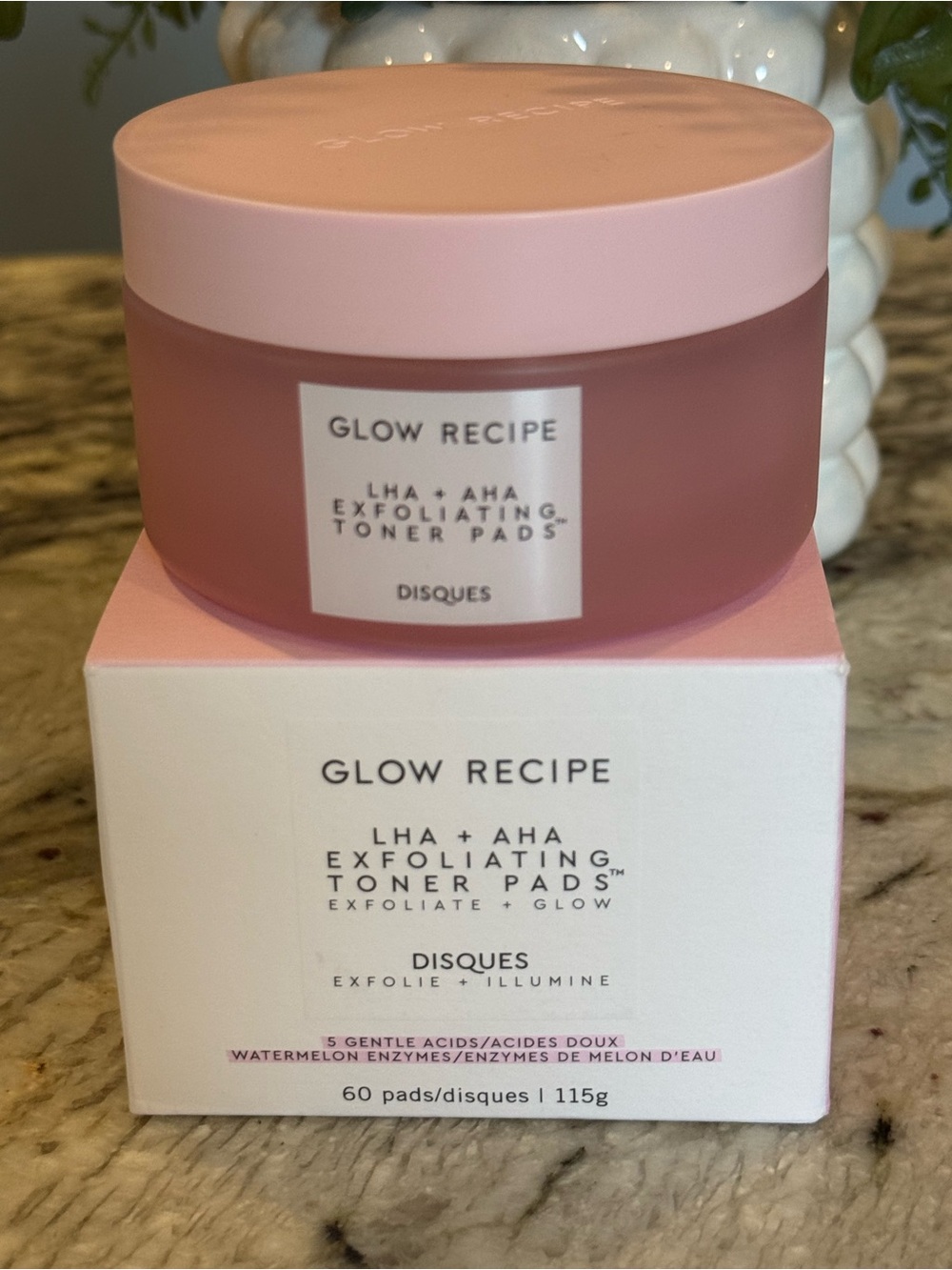 Glow Recipe LHA + AHA Exfoliating Toner Pads 60 Count Full Size 115g NEW